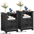 Joaxswe 18" Farmhouse Night Stand Set 2 by Joaxswe