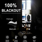 XWZO 100% Blackout Curtains 54 Inches Long - Image 2
