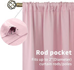 BGment Light Pink Curtains 36 Inch Length - Image 5