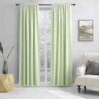 Light Green Blackout Curtains 96 inch Length by DONREN