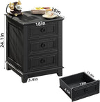 Joaxswe Farmhouse Nightstand Set 2 - Image 3