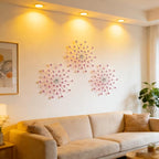 ZEXUIRU 3 Set Silver Starburst Wall Art - Image 5
