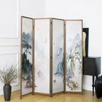 4 Panel Room Divider, 5.6 ft Tall Blackout Folding Privacy Screen - Image 4