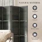 HOMCOM Room Divider with Shelves, 6 Panel, 3 Display Shelves, Folding Storage - Image 5