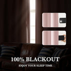 RYB HOME 100% Blackout Basement Curtains 24 inches Long, Heat & UV Blocking | - Image 5
