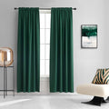 Hunter Green Blackout Thermal Insulating Window Curtains by DONREN