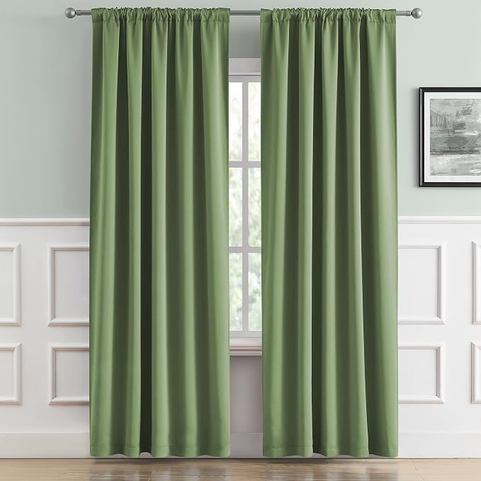 Sage Green Blackout Curtains 90 Inches Long - Image 2