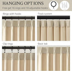 Extra Long Beige Velvet Curtains 108 Inches - Image 5