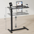 FLEXISPOT H7 32" Pneumatic Height-Adjustable Overbed Table - Image 2