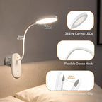 Clip on Light, Stepless Dimmable & 3 Colors Touch Control Clip On Bed Light. - Image 4