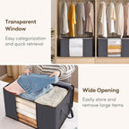 Lifewit 8 Pack 60L Clothes Storage Bins - Image 6
