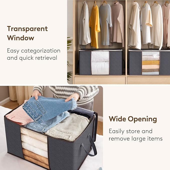 Lifewit 2 Pack 60L Clothes Storage Bins - Image 5