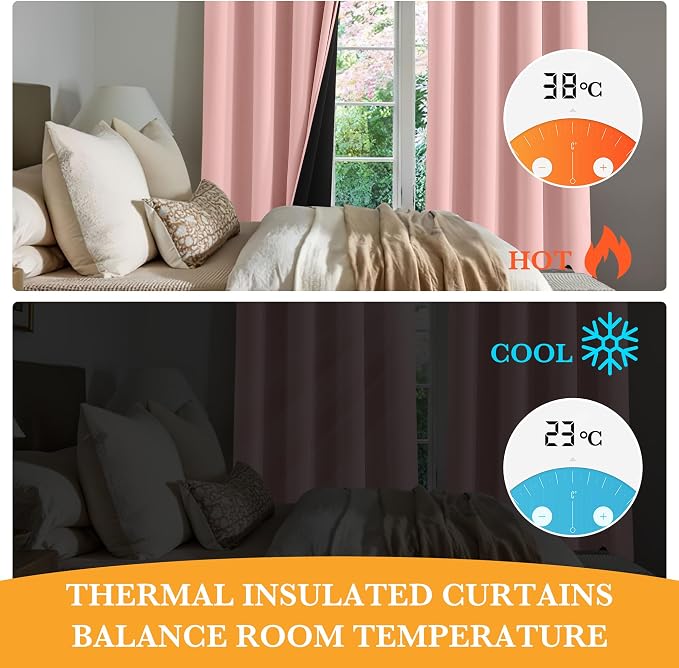 RYB HOME 100% Blackout Curtains - Image 5
