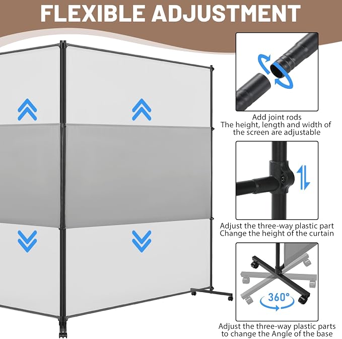 2 Panels Room Divider/Privacy Screen - Image 5