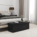 Giantex 43 Inches Folding Storage Ottoman Bench, Upholstered PU Leather Storage - Image 4