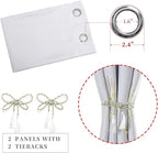 Greyish White Curtains Room Darkening Curtains 72 Inches Length Thermal - Image 4