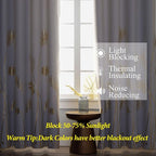 Greyish White Curtains Room Darkening Curtains 72 Inches Length Thermal - Image 6