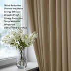Deconovo Blackout Curtains for Bedroom 108 Inches Long | Back Tab and Rod - Image 4