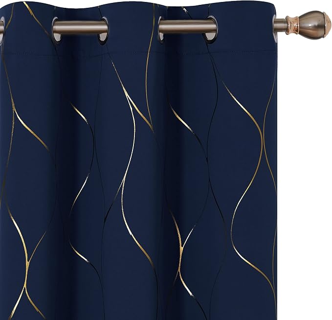 Deconovo Curtains for Living Room, Pattern Blackout Curtains 72 Inches Long | by Unknown
