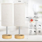 Dicoool Bedside Table Lamp Set of 2-3-Way Dimmable Touch Lamp, USB A+C | LED - Image 7