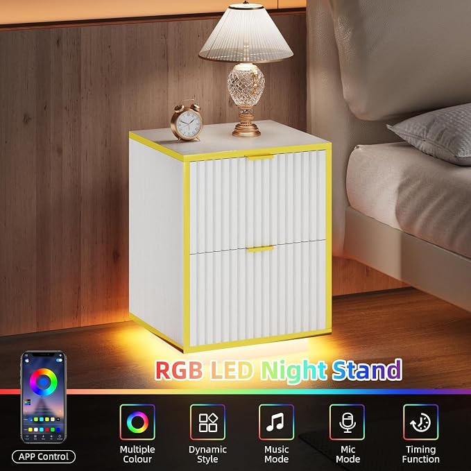 4ever2buy Modern Nightstand Set of 2 - Image 3