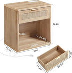 LEYAOYAO Rattan 23" Nightstands Set of 2 - Image 3