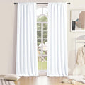 Pure White Room Darkening Curtains Extra Long 108 inch Length by DONREN