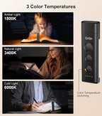 Gritin Book Light Rechargeable, Clip on LED Reading Light - Image 3