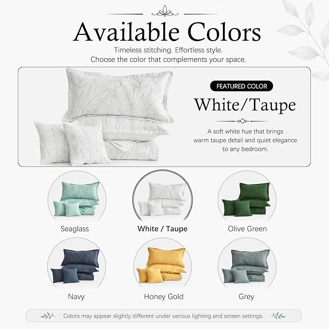 HZ & HY Oversized King Bedspreads 128x120, 5-Piece Quilt Set, Lightweight - Image 5
