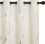 NICETOWN Beige Kitchen Curtains Small Blackout Panels 34 by 54 Inch, Window by NICETOWN