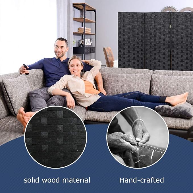Room Dividers and Folding Privacy Screens 4 Panel 6 ft Foldable Portable Room - Image 4