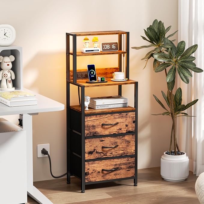 Night Stand Set 2, LED Nightstand - Image 7