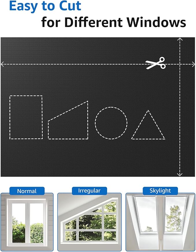 Blackout Curtains Portable 59”x100”No Drill Black Out Window Cover | 100% - Image 4