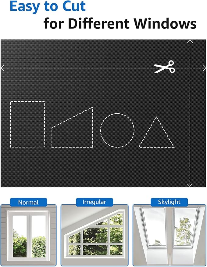 Blackout Curtains Portable 57”x48” No Drill Black Out Window Cover | 100% - Image 4