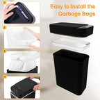 Black Bathroom Trash Can 2.6 Gallon Motion Sensor Trash Cans Automatic - Image 7