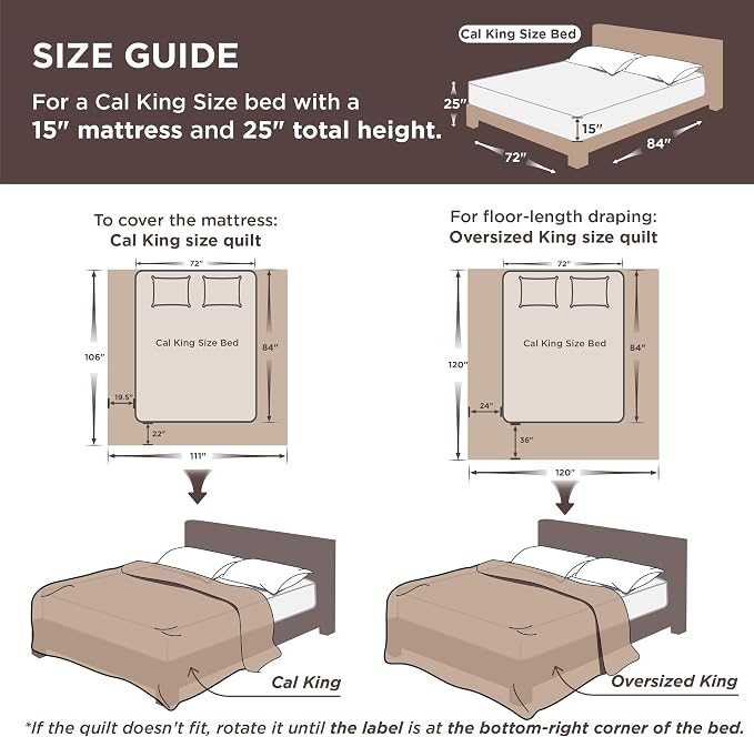 Bedsure California King Quilt, Lightweight Comforter Set, Taupe Bedspread | - Image 5