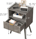 Nightstand, Modern Bedside Table - Image 2