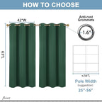 Diraysid Green Grommet Blackout Curtains - Image 6