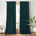 RYB HOME Teal Velvet Blackout Curtains 96 inches by RYBHOME