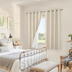 YoungsTex Natural Linen Blackout Curtains 72 Inch Length - Image 4