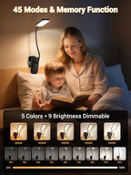 Clip on Light, 45 Modes Dimmable+450 Lumen 48 LED Desk Lamp - Image 2
