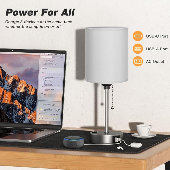 Small Bedside Table Lamp for Bedroom - Image 3