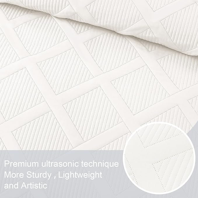 Exclusivo Mezcla Quilts Queen Size, Modern Striped Pattern, Lightweight Bedding - Image 4