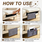 uxcell 4 Pockets Bedside Caddy, Bed Hanging Storage Bag Holder - Image 4