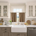 BGment Taupe Blackout Kitchen Curtains 36 Inches Length by BGment