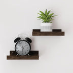 Small Walnut Floating Shelves for Wall, 8 in Shelf by Unknown