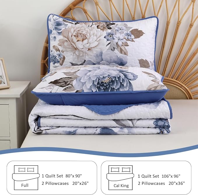 WONGS BEDDING Quilt California King Size, Soft Microfiber Lightweight Bedspread - Image 7