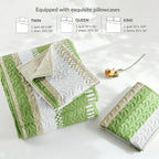 Whale Flotilla Reversible Green Print Quilts Queen Size - Image 4