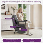 TYBOATLE Sleep Chair Bed, Sleeper Chair, Small Folding Sofa Bed, Dark Grey | - Image 3