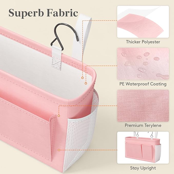 Lifewit Bedside Caddy Storage Organizer, Hanging Storage Bag - Image 2